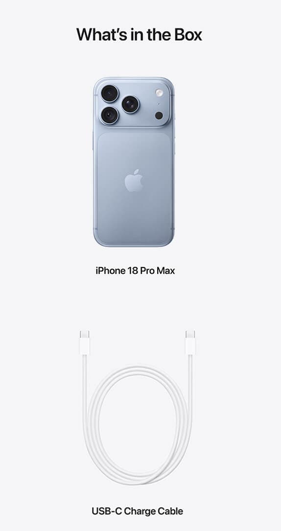 Back of Apple iPhone 18 Pro Max